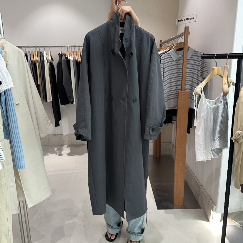 ANDMORE BUTTON韓國直郵女士新款時尚真品長款風衣含腰帶ANDMORE BUTTON長款風衣圖色2