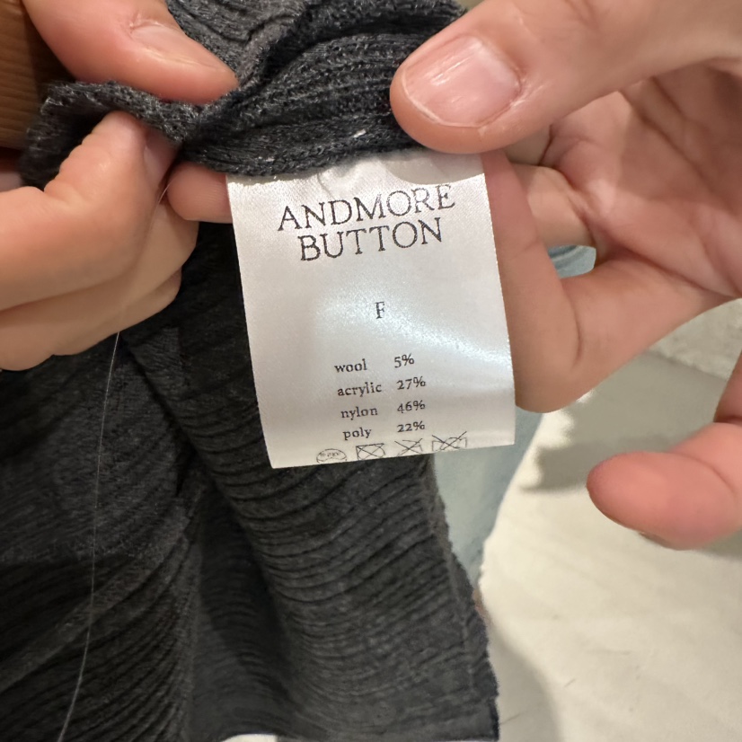 ANDMORE BUTTON韓國代購女士新品真品時尚熱賣針織衫絲帶ANDMORE BUTTON針織衫