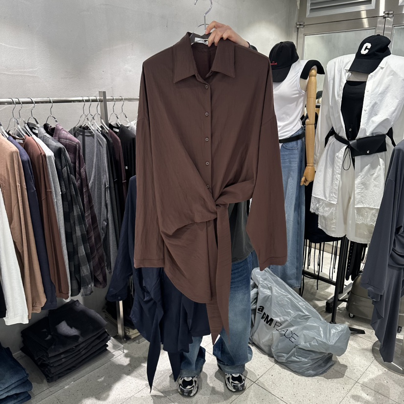HERTZ-P韓國直郵女士新品26夏季推薦休閑襯衫蕾絲衫纖維HERTZ-P襯衫/蕾絲衫圖色2