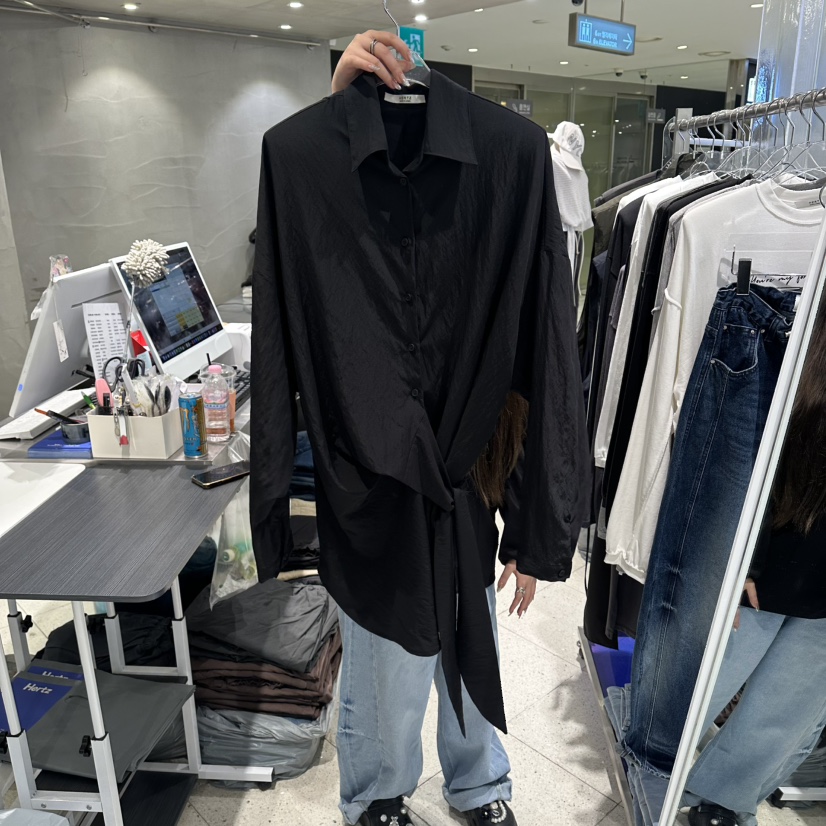 HERTZ-P韓國直郵女士新品26夏季推薦休閑襯衫蕾絲衫纖維HERTZ-P襯衫/蕾絲衫圖色3