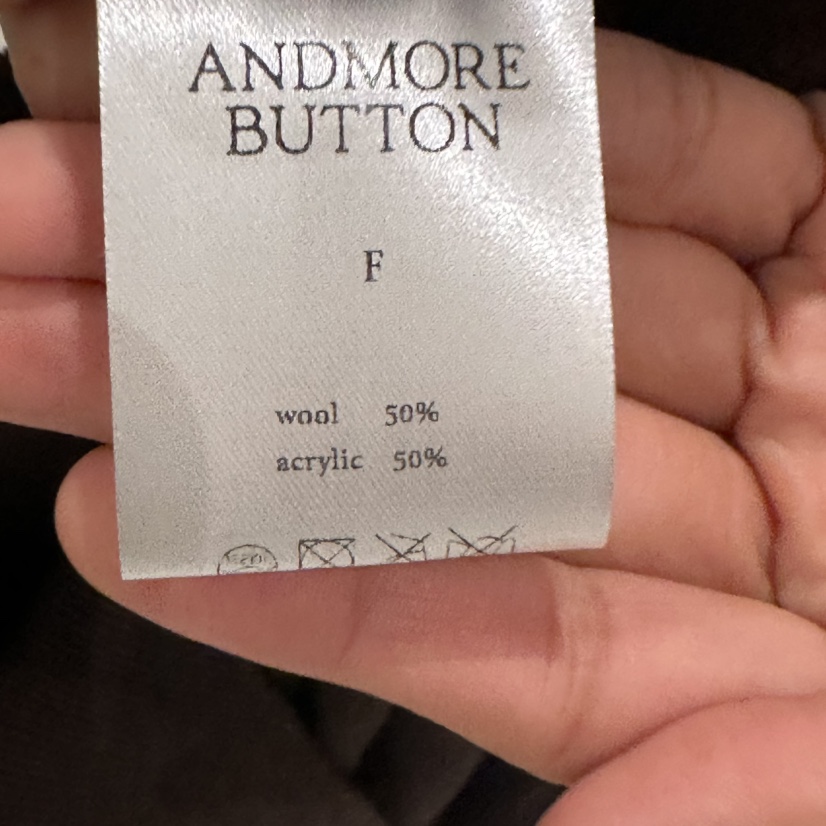 ANDMORE BUTTON東大門實拍女裝新品休閑推薦針織衫V領羊毛ANDMORE BUTTON針織衫