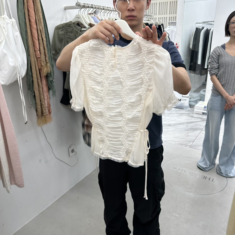 BREATHE韓國直郵女士新款熱賣推薦真品時尚休閑襯衫蕾絲衫BREATHE襯衫/蕾絲衫