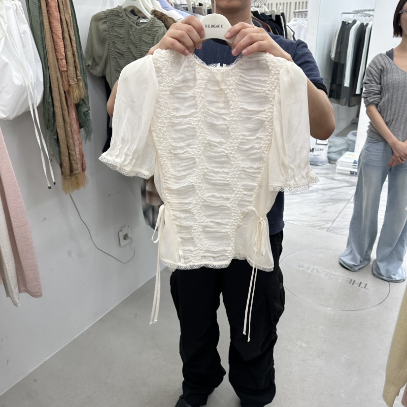 BREATHE韓國直郵女士新款熱賣推薦真品時尚休閑襯衫蕾絲衫BREATHE襯衫/蕾絲衫圖色1