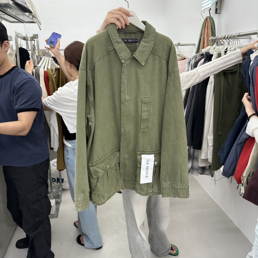 BREATHE韓國直郵女士新品26夏季休閑時尚真品熱賣夾克口袋BREATHE夾克圖色1