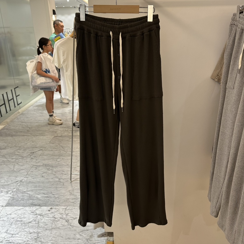 DE VENTI韓國代購女士新款人氣26夏季休閑真品休閑褲紐扣DE VENTI休閑褲圖色2棕色