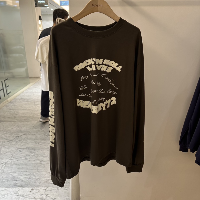 DE VENTI韓國代購女裝新品人氣時尚真品休閑熱賣長袖T恤DE VENTI長袖T恤圖色3棕色