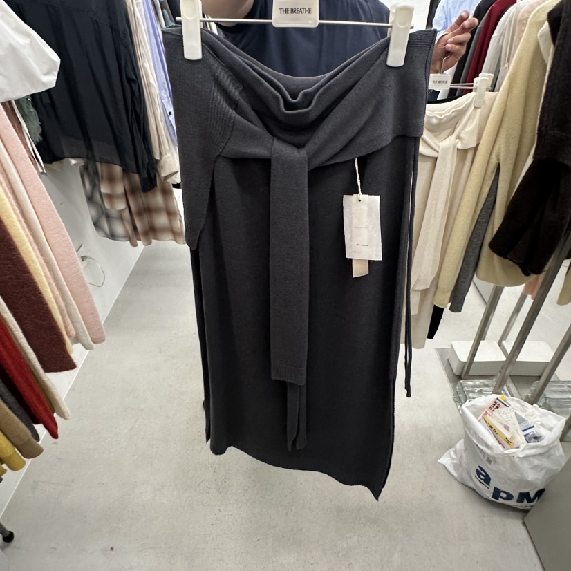 BREATHE東大門代購女裝新品26夏季推薦真品熱賣時尚休閑長裙BREATHE長裙圖色3墨色
