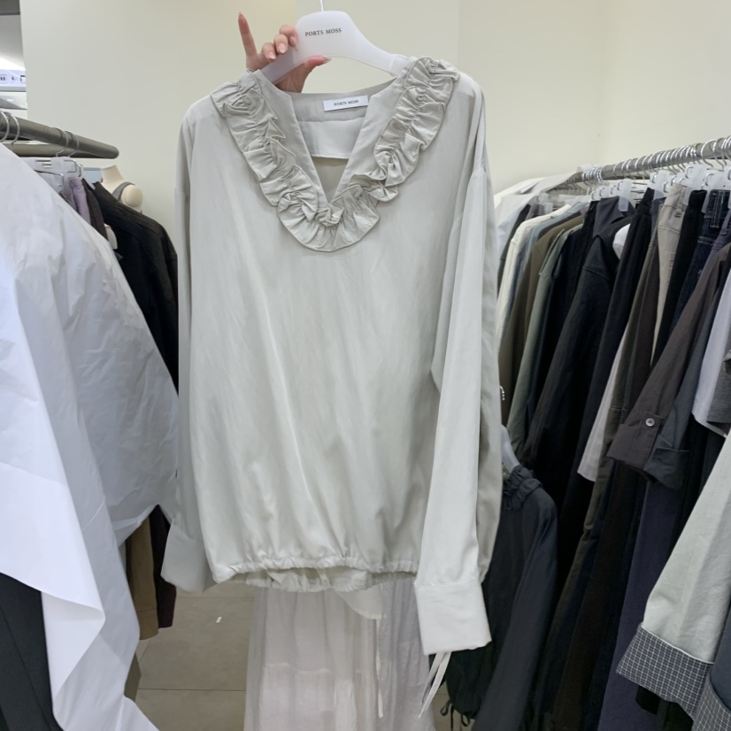 PORTS MOSS韓國代購女士新品時尚人氣熱賣襯衫蕾絲衫印花PORTS_MOSS襯衫/蕾絲衫圖色1