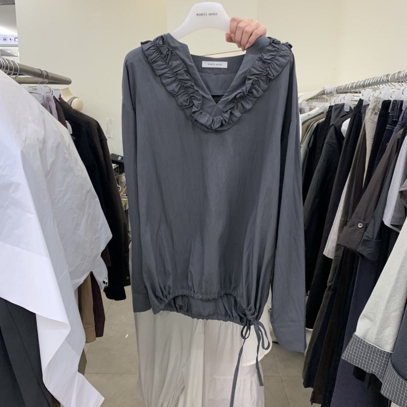 PORTS MOSS韓國代購女士新品時尚人氣熱賣襯衫蕾絲衫印花PORTS_MOSS襯衫/蕾絲衫圖色2