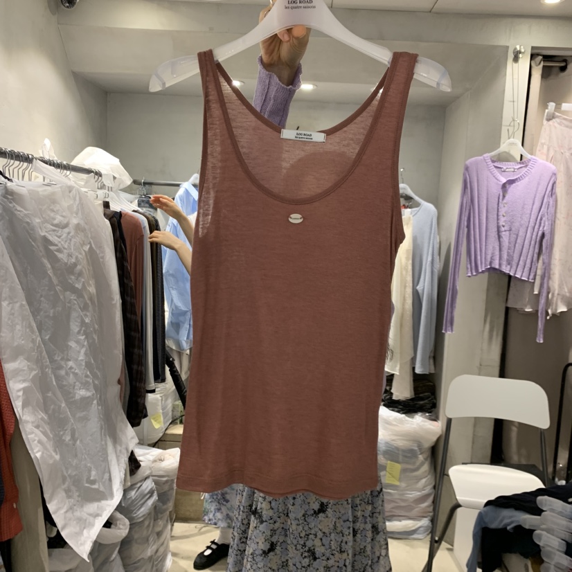 LOGROAD東大門直郵女裝新款推薦熱賣26夏季真品休閑吊帶背心LOG ROAD吊帶/背心圖色1