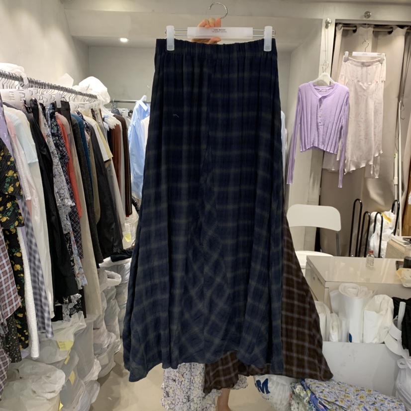 LOGROAD東大門代購女裝新品時尚真品推薦人氣26夏季長裙格子LOG ROAD長裙圖色2