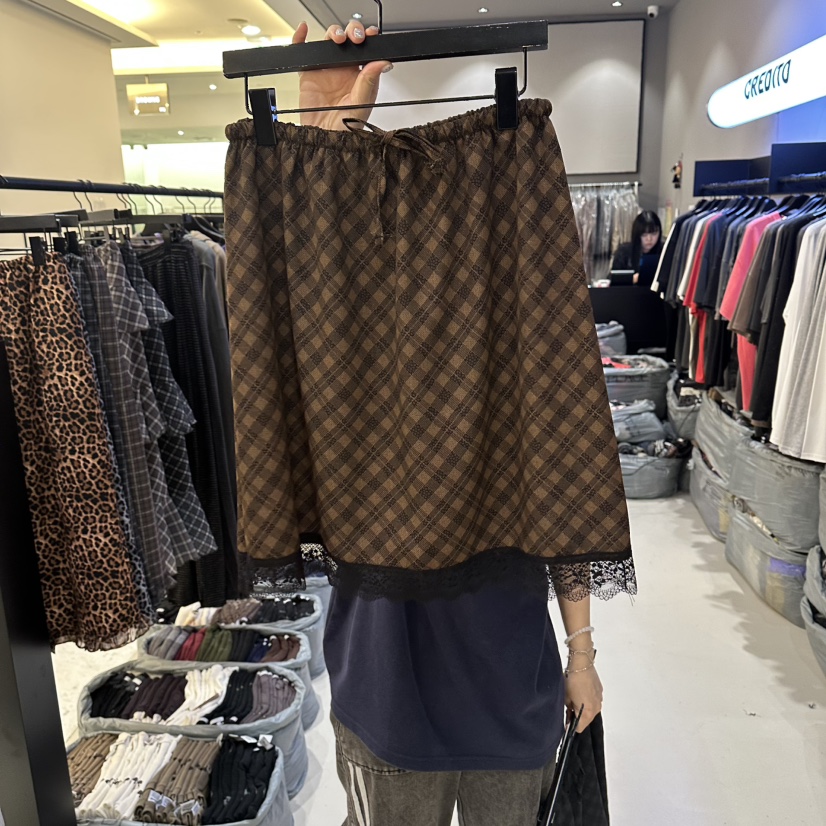 CREDITO韓國代購女士新品推薦時尚休閑人氣真品半身裙中短裙CREDITO半身裙/中短裙圖色1
