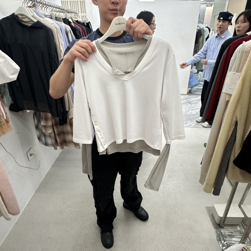 BREATHE韓國代購女士新款人氣休閑時尚26夏季熱賣長袖T恤BREATHE長袖T恤圖色1