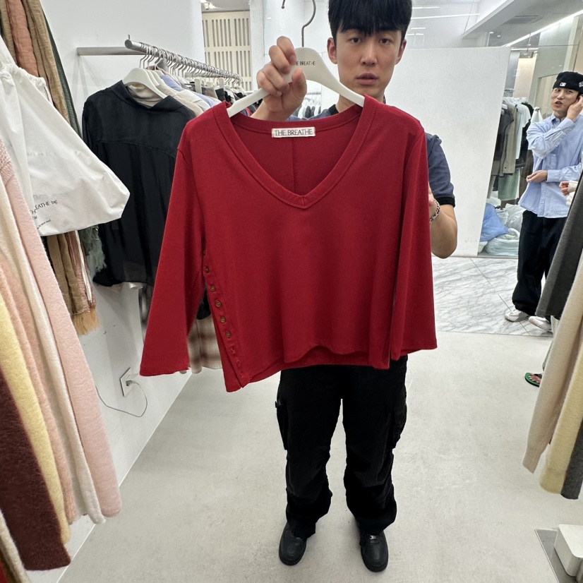 BREATHE韓國代購女士新款人氣休閑時尚26夏季熱賣長袖T恤BREATHE長袖T恤圖色4