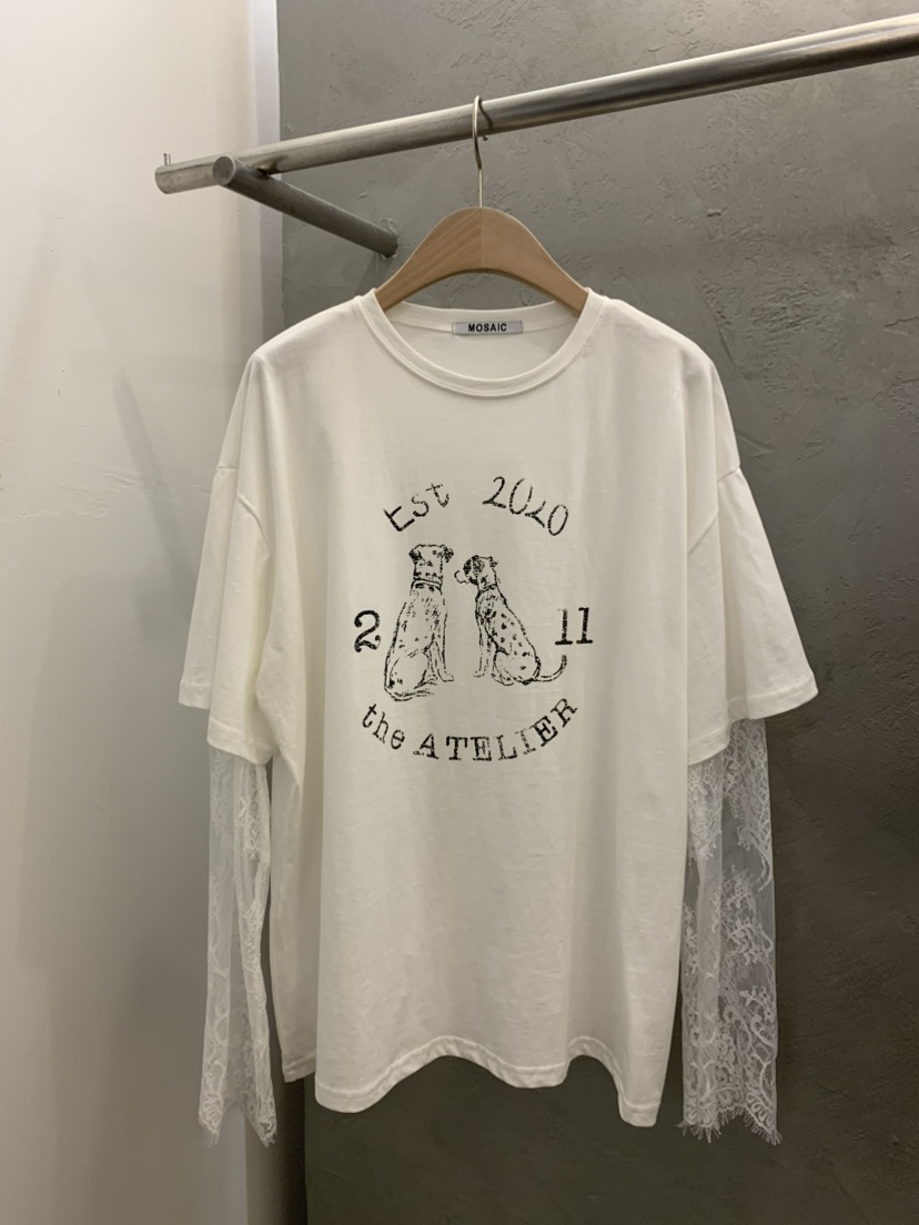 MOSAIC東大門實拍女裝新品真品時尚人氣26夏季長袖T恤假兩件MOSAIC長袖T恤圖色1