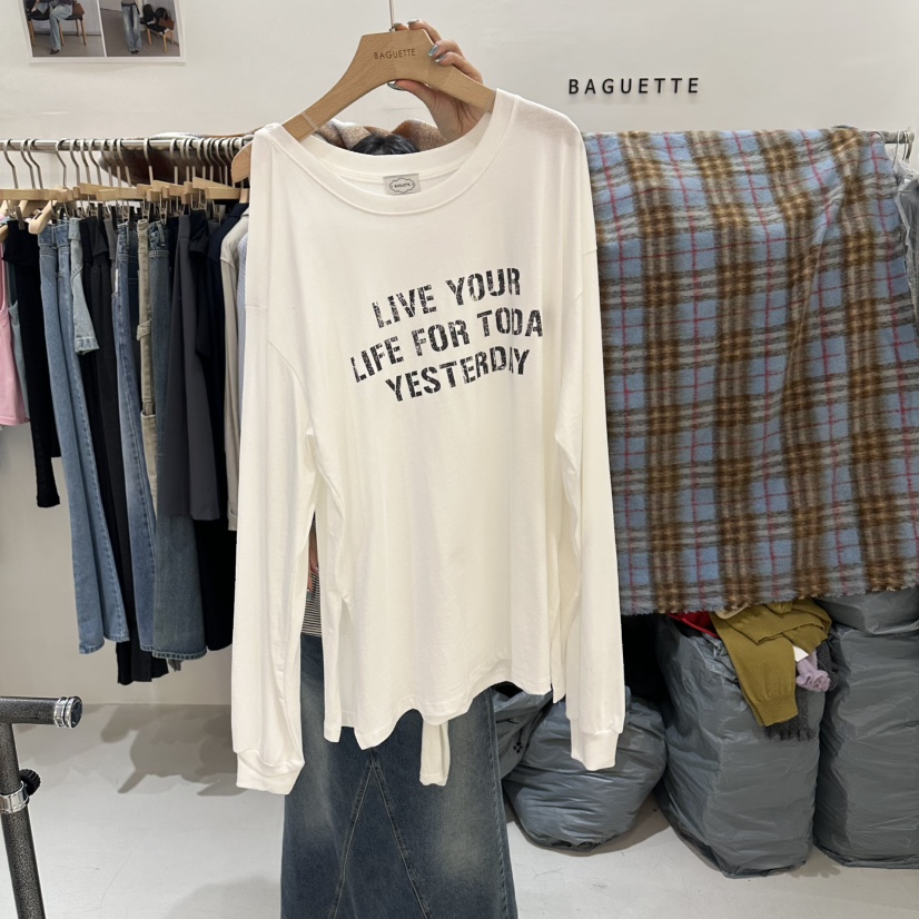 BAGUETTE-P韓國直郵女士新品真品人氣時尚推薦熱賣長袖T恤BAGUETTE-P長袖T恤圖色4