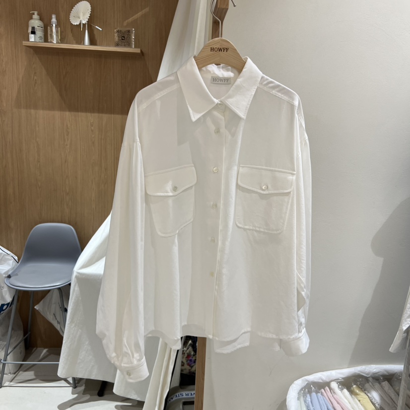 HOWFF東大門直郵女士新品人氣休閑熱賣26夏季襯衫蕾絲衫褶皺HOWFF襯衫/蕾絲衫圖色1