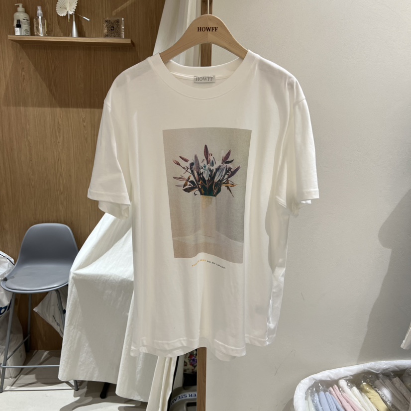 HOWFF韓國直郵女士新款休閑推薦熱賣26夏季人氣真品時尚T恤HOWFFT恤圖色1