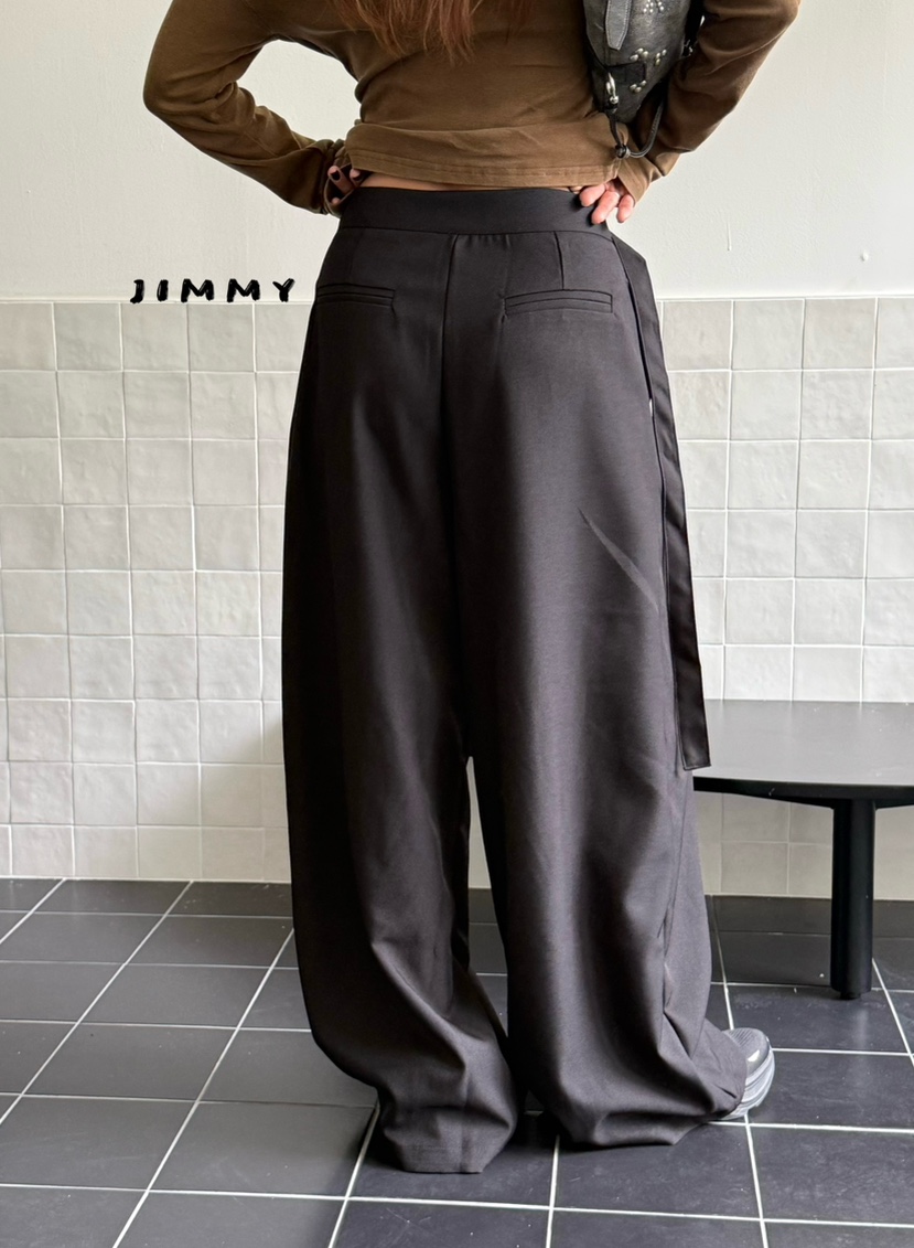 JIMMY東大門直郵女裝新品熱賣26夏季時尚真品推薦休閑褲褶裥JIMMY/REMAKE休閑褲