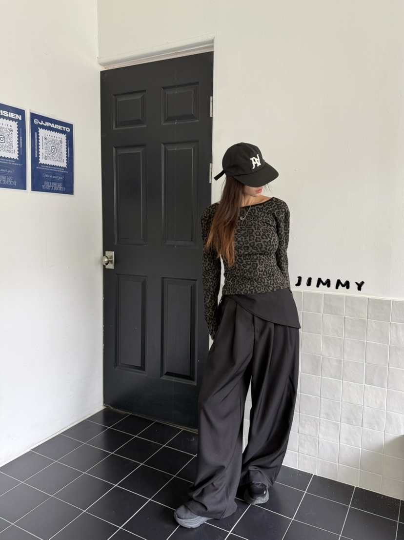 JIMMY東大門直郵女裝新品熱賣26夏季時尚真品推薦休閑褲褶裥JIMMY/REMAKE休閑褲