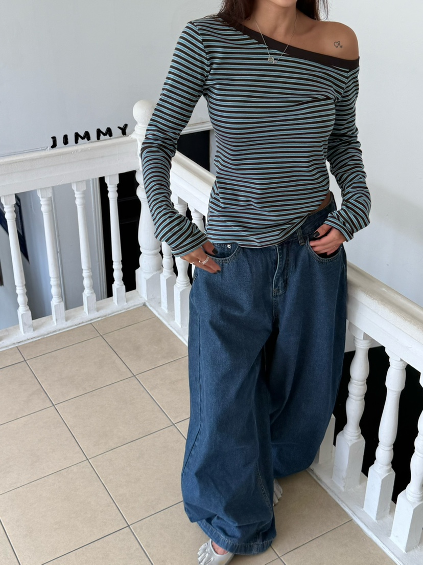 JIMMY韓國直郵女裝新品推薦人氣休閑熱賣26夏季時尚長袖T恤JIMMY/REMAKE長袖T恤