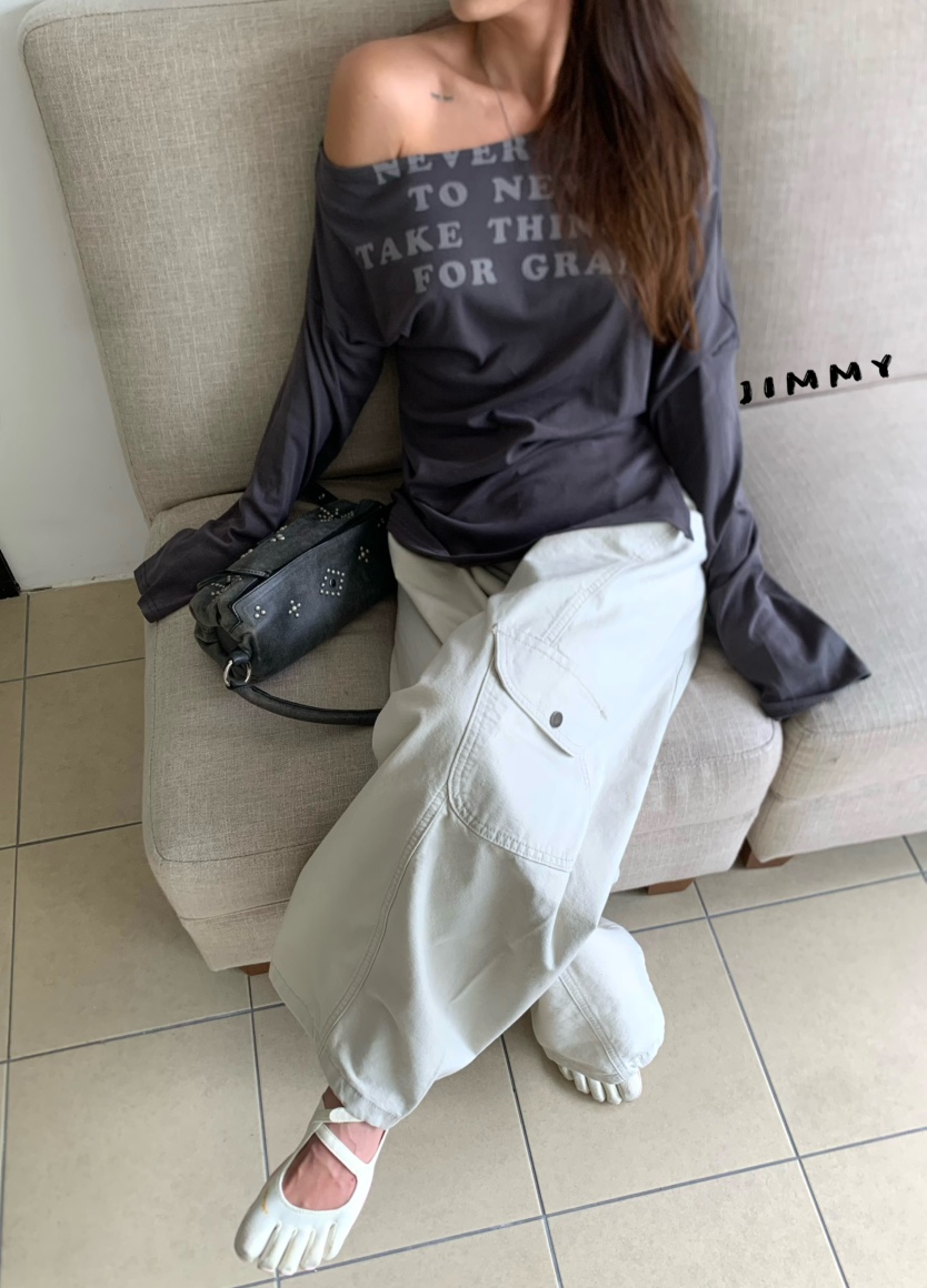 JIMMY韓國直郵女裝新品人氣26夏季熱賣時尚長袖T恤印花寬松JIMMY/REMAKE長袖T恤圖色3
