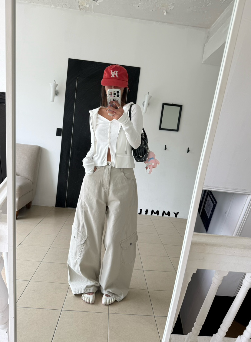 JIMMY東大門實拍女裝新款26夏季推薦長袖T恤拉鏈連帽衫無袖JIMMY/REMAKE長袖T恤