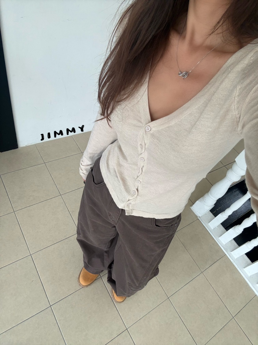 JIMMY韓國代購女裝新品真品休閑熱賣26夏季長袖T恤不含內搭JIMMY/REMAKE長袖T恤