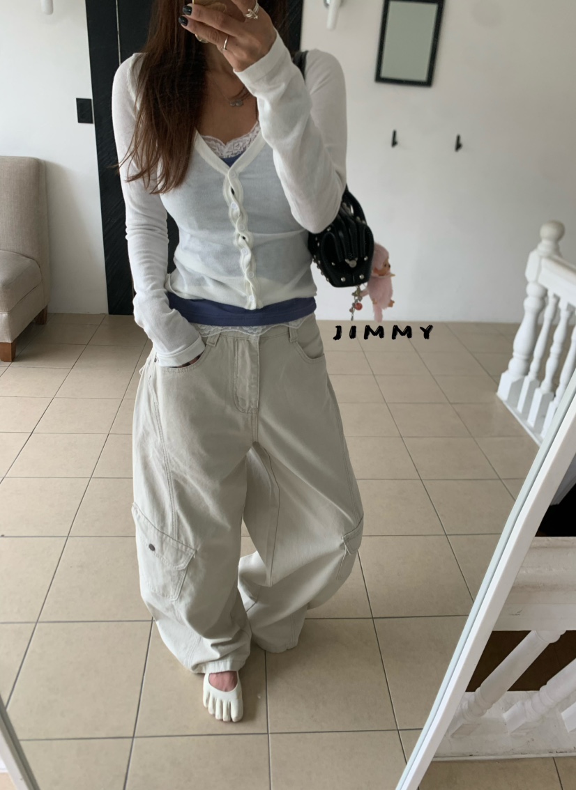 JIMMY韓國代購女裝新品真品休閑熱賣26夏季長袖T恤不含內搭JIMMY/REMAKE長袖T恤