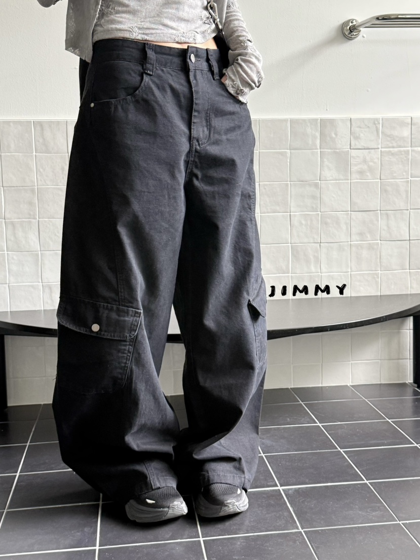 JIMMY韓國直郵女裝新品休閑時尚真品人氣熱賣休閑褲工裝褲JIMMY/REMAKE休閑褲圖色4