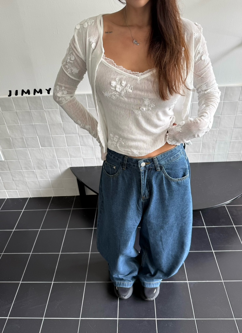JIMMY韓國直郵女士新品人氣26夏季推薦真品熱賣套裝花朵無袖JIMMY/REMAKE套裝圖色1