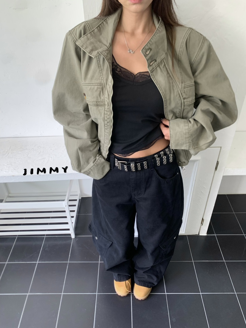 JIMMY東大門代購女士新品26夏季時尚真品人氣休閑推薦夾克JIMMY/REMAKE夾克圖色1