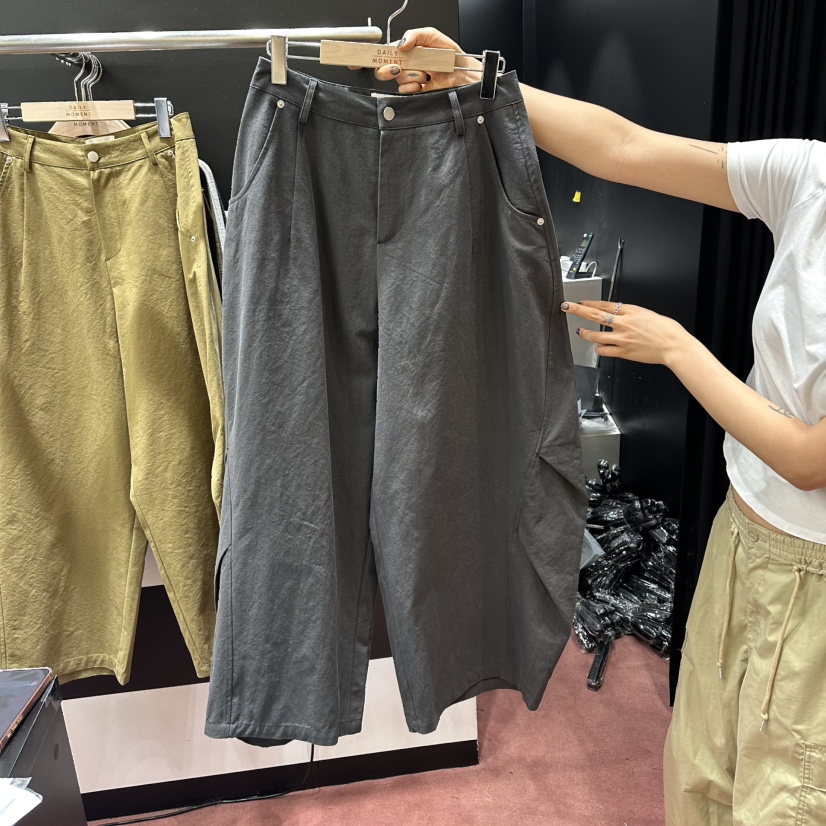 DAILY MOMENT東大門代購女士新品熱賣人氣時尚休閑褲褶裥DAILY MOMENT休閑褲圖色2