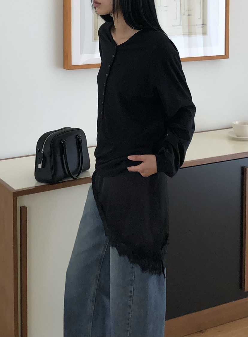 LE VASE東大門代購女士新品職業真品推薦26春夏人氣長袖T恤LE VASE長袖T恤