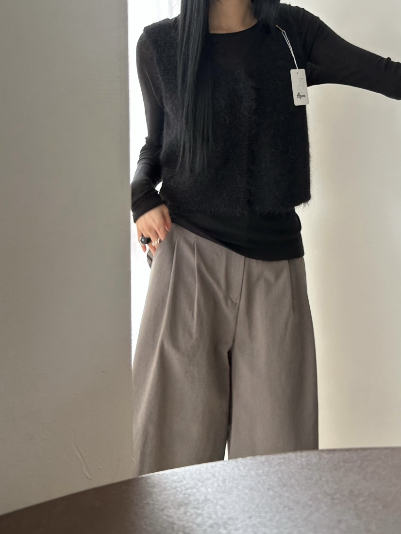 LE VASE韓國直郵女裝新款26春夏真品人氣職業時尚馬甲羊駝LE VASE馬甲