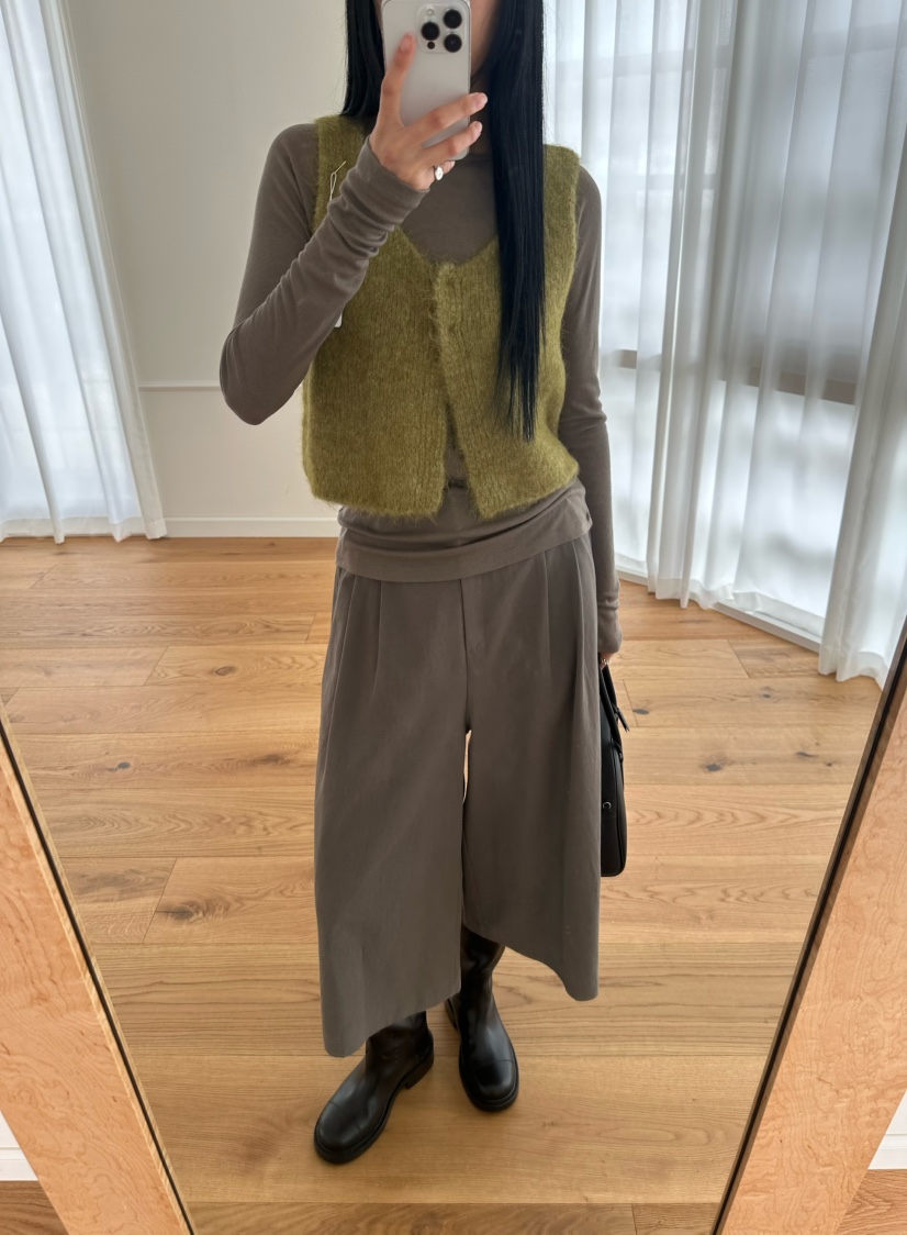 LE VASE韓國直郵女裝新款26春夏真品人氣職業時尚馬甲羊駝LE VASE馬甲圖色2