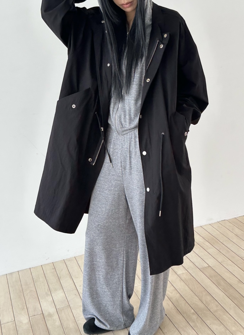 LE VASE韓國代購女裝新品真品26春夏熱賣休閑人氣長款風衣LE VASE長款風衣