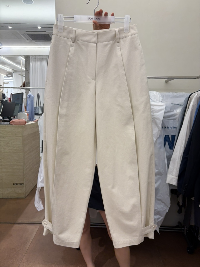 FOR TAPE韓國直郵女士新款人氣時尚職業熱賣26春夏休閑褲棉質FOR TAPE休閑褲圖色1
