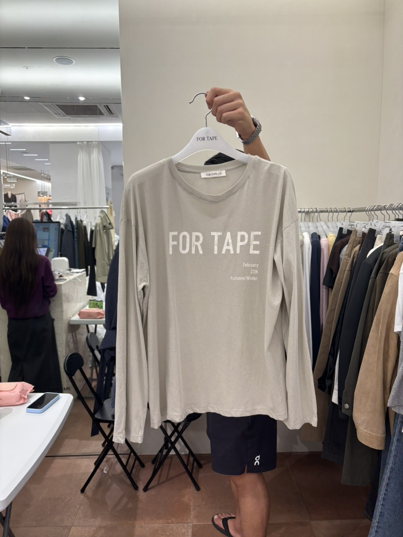 FOR TAPE東大門代購女士新品推薦26春夏職業休閑長袖T恤FOR TAPE長袖T恤圖色2