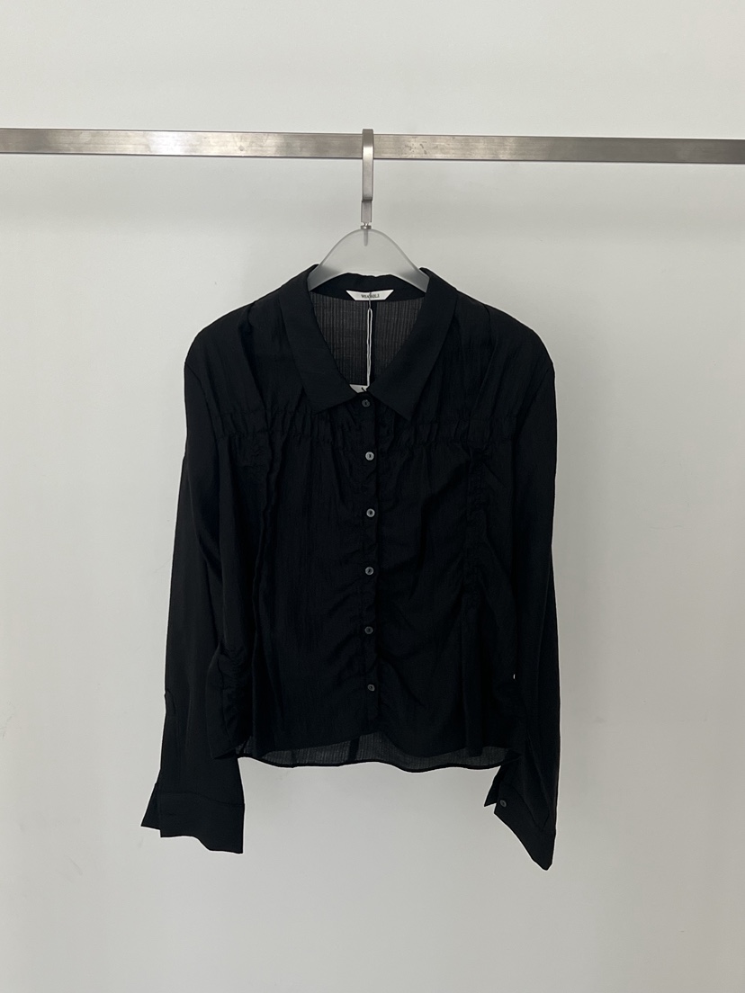 WEARABLE-L韓國直郵女士新品休閑熱賣26春夏襯衫蕾絲衫褶皺WEARABLE襯衫/蕾絲衫圖色2