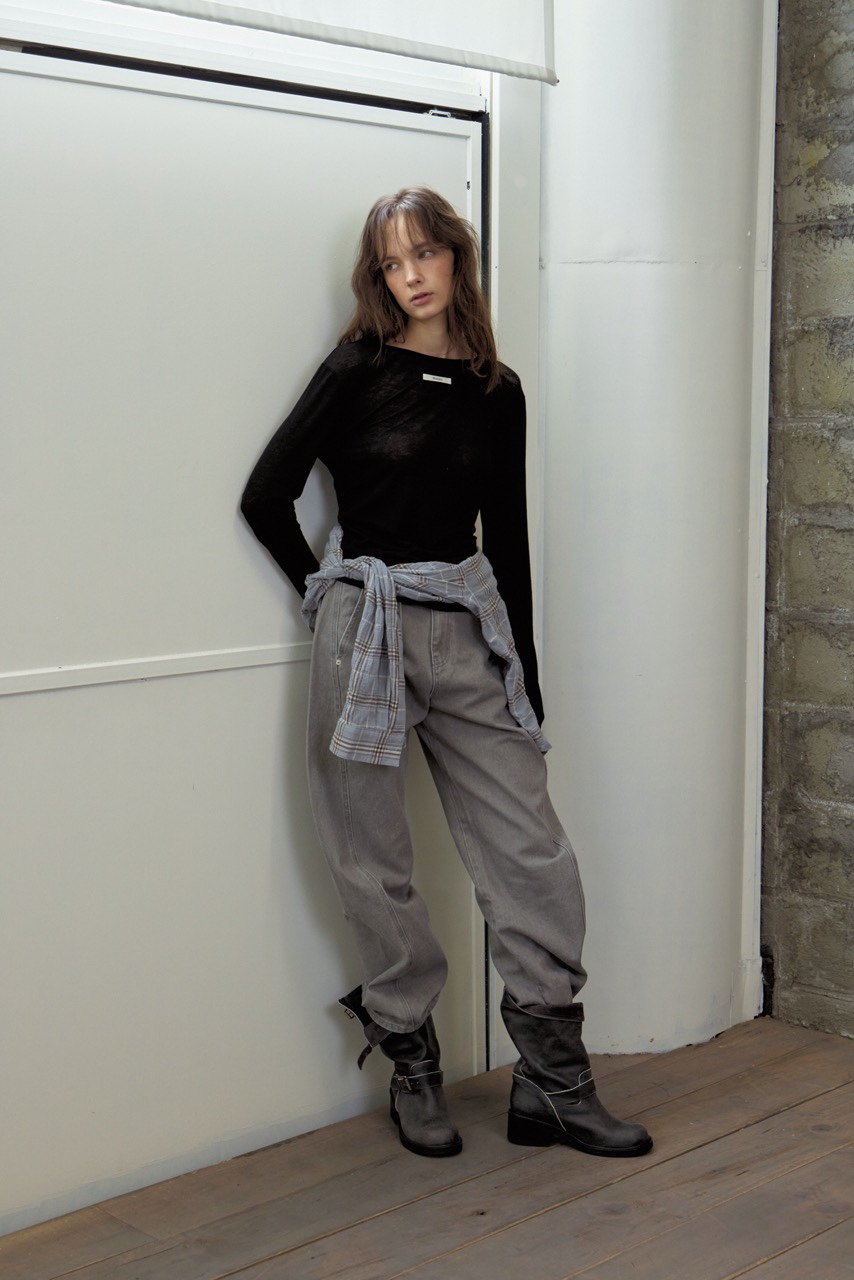 WEARABLE-L韓國直郵女裝新品真品26春夏推薦長袖T恤羊絨WEARABLE長袖T恤