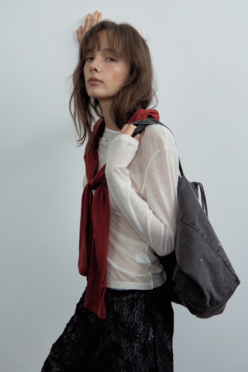 WEARABLE-L韓國直郵女裝新品真品26春夏推薦長袖T恤羊絨WEARABLE長袖T恤
