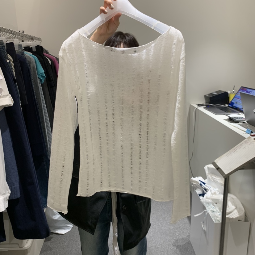 AUBE東大門代購女士新品推薦26春夏真品職業熱賣休閑長袖T恤AUBE長袖T恤