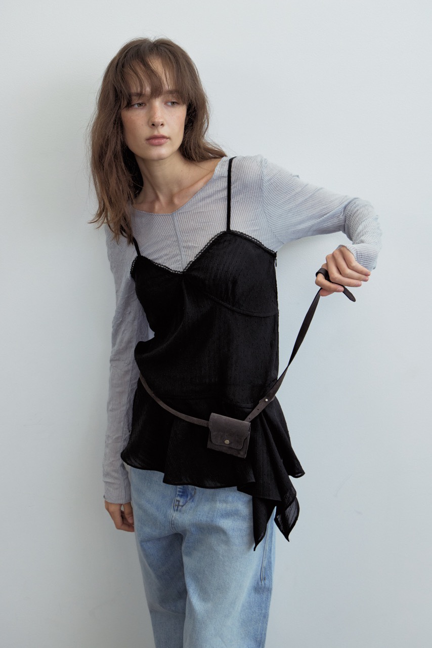 WEARABLE-L東大門直郵女士新品熱賣休閑時尚吊帶背心不對稱WEARABLE吊帶/背心