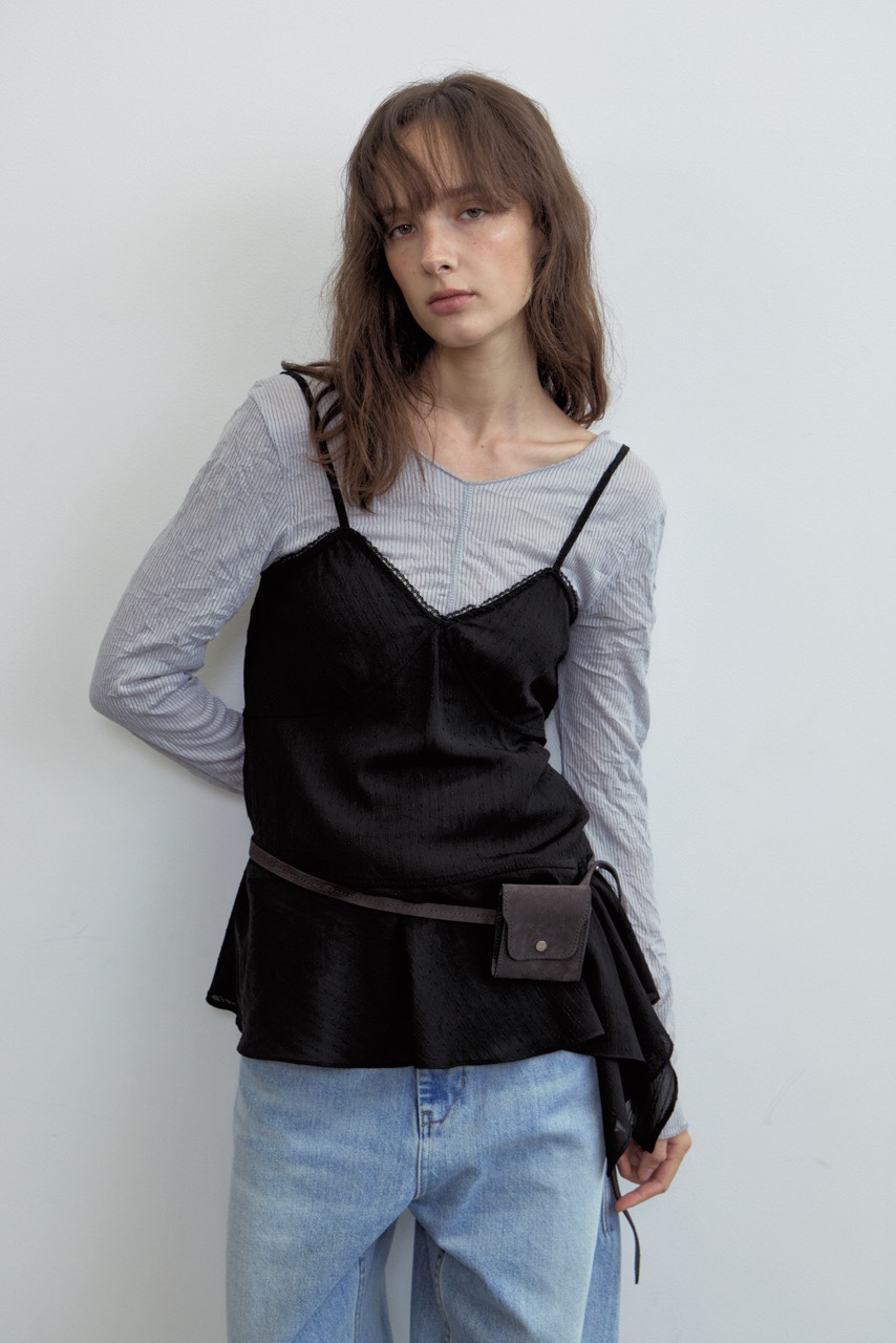 WEARABLE-L東大門直郵女士新品熱賣休閑時尚吊帶背心不對稱WEARABLE吊帶/背心