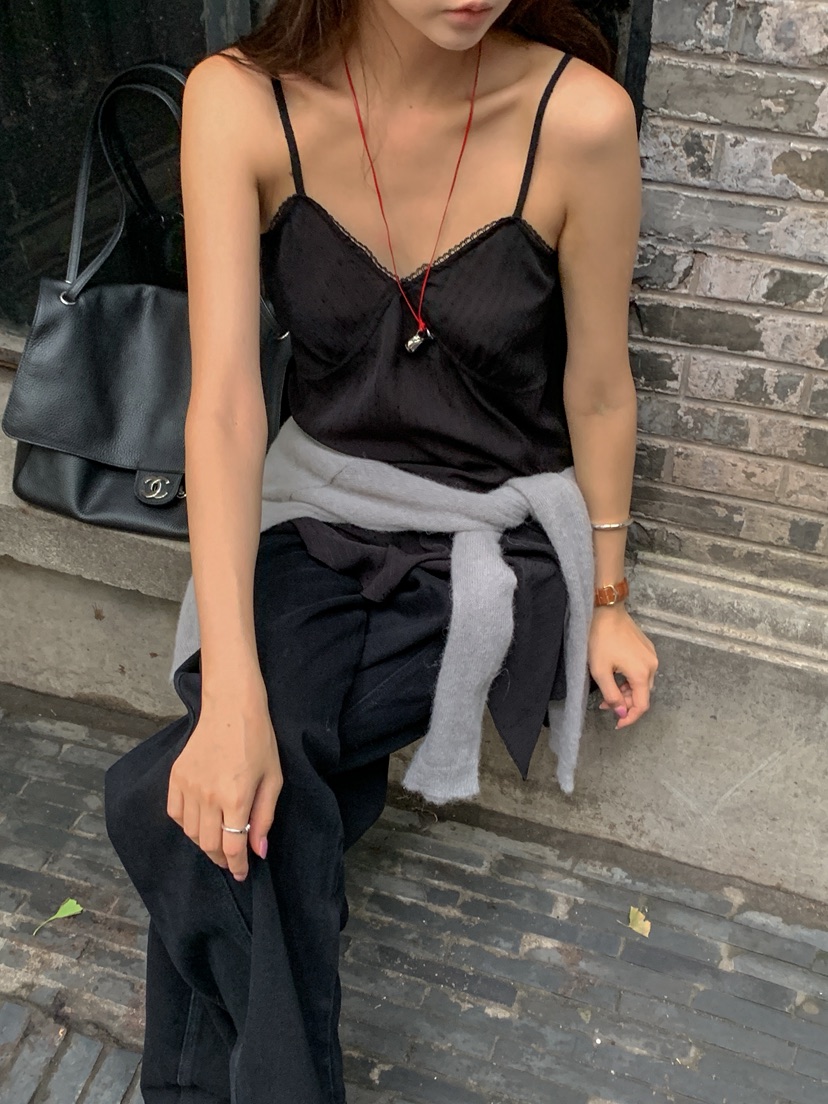 WEARABLE-L東大門直郵女士新品熱賣休閑時尚吊帶背心不對稱WEARABLE吊帶/背心