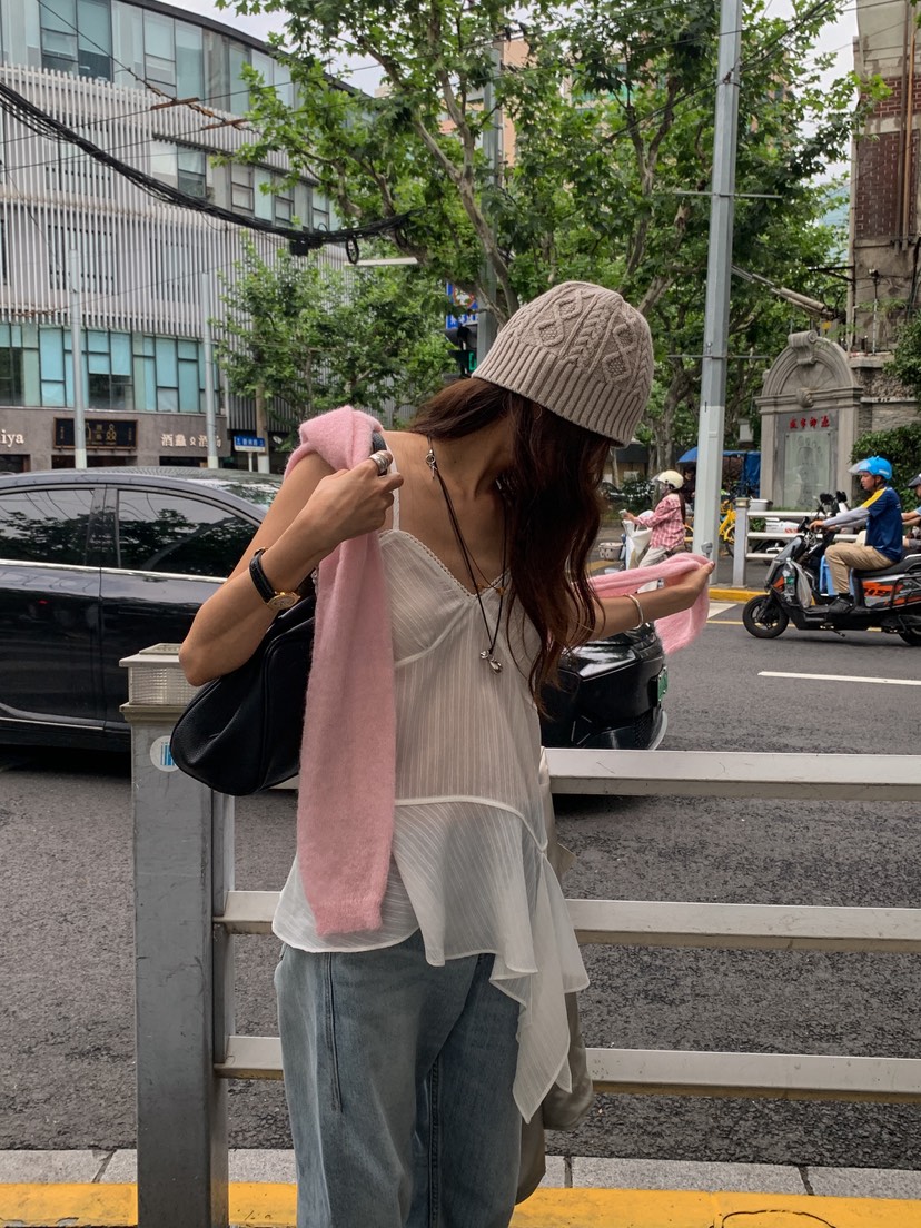 WEARABLE-L東大門直郵女士新品熱賣休閑時尚吊帶背心不對稱WEARABLE吊帶/背心