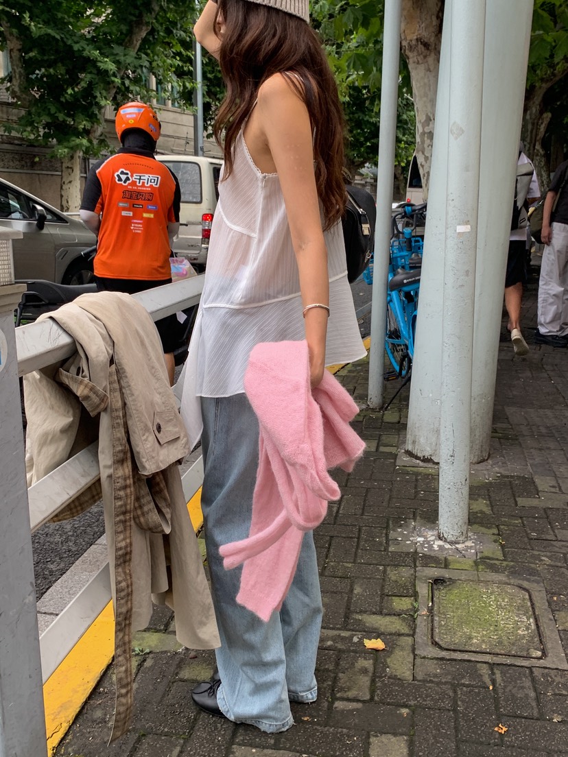 WEARABLE-L東大門直郵女士新品熱賣休閑時尚吊帶背心不對稱WEARABLE吊帶/背心
