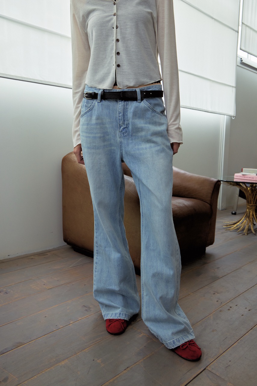 WEARABLE-L韓國代購女裝新品熱賣26春夏真品職業時尚牛仔褲WEARABLE牛仔褲