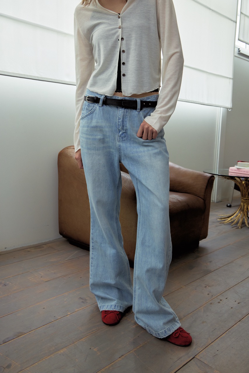 WEARABLE-L韓國代購女裝新品熱賣26春夏真品職業時尚牛仔褲WEARABLE牛仔褲
